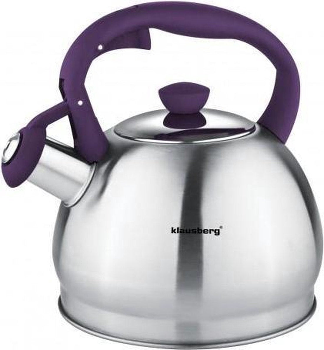 Klausberg KB-7043 Pfeifkessel - 1,8 l - Edelstahl - alle Herdarten - Lila