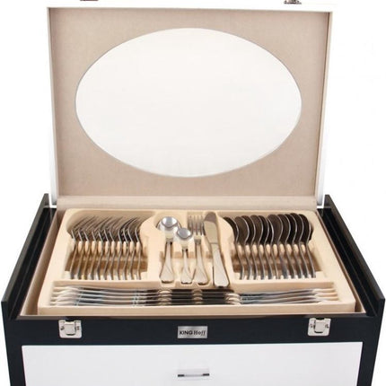 Coffret de couverts - 12 personnes - 72 pièces - Coffret de couverts de luxe - 18/10 - Kinghoff- KH-3549