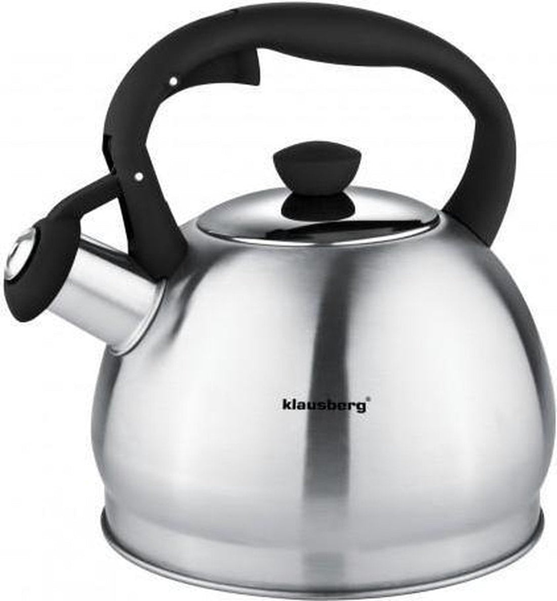 Klausberg KB-7043 Flötenkessel - 1,8 l - Edelstahl - alle Herdarten - Schwarz