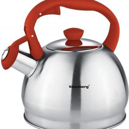 Klausberg KB-7043  fluitketel - 1,8L - rvs - alle warmtebronnen - Rood