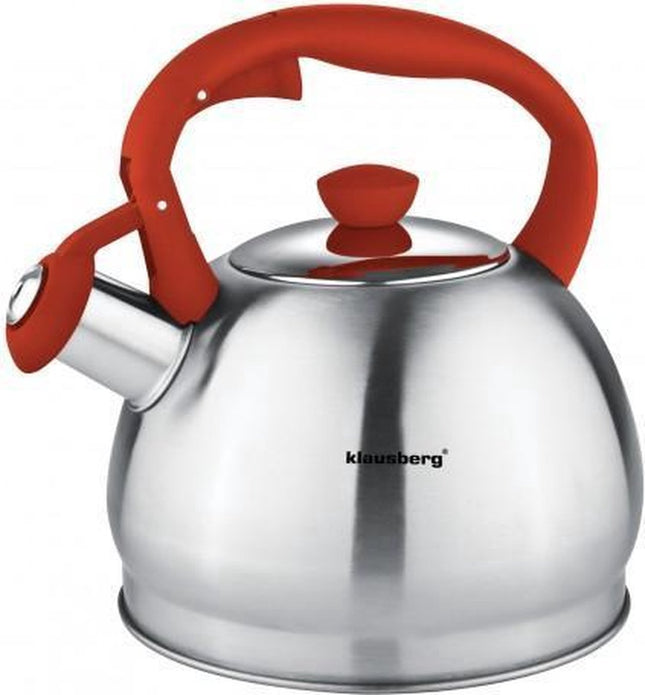 Klausberg KB-7043  fluitketel - 1,8L - rvs - alle warmtebronnen - Rood