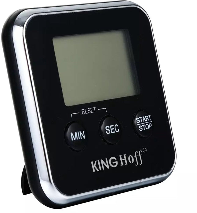 Minuteur de cuisine Kinghoff - Jusqu'à 99 minutes et 59 secondes - Avec aimant et support - Minuteur de cuisson - Kitchenalarm