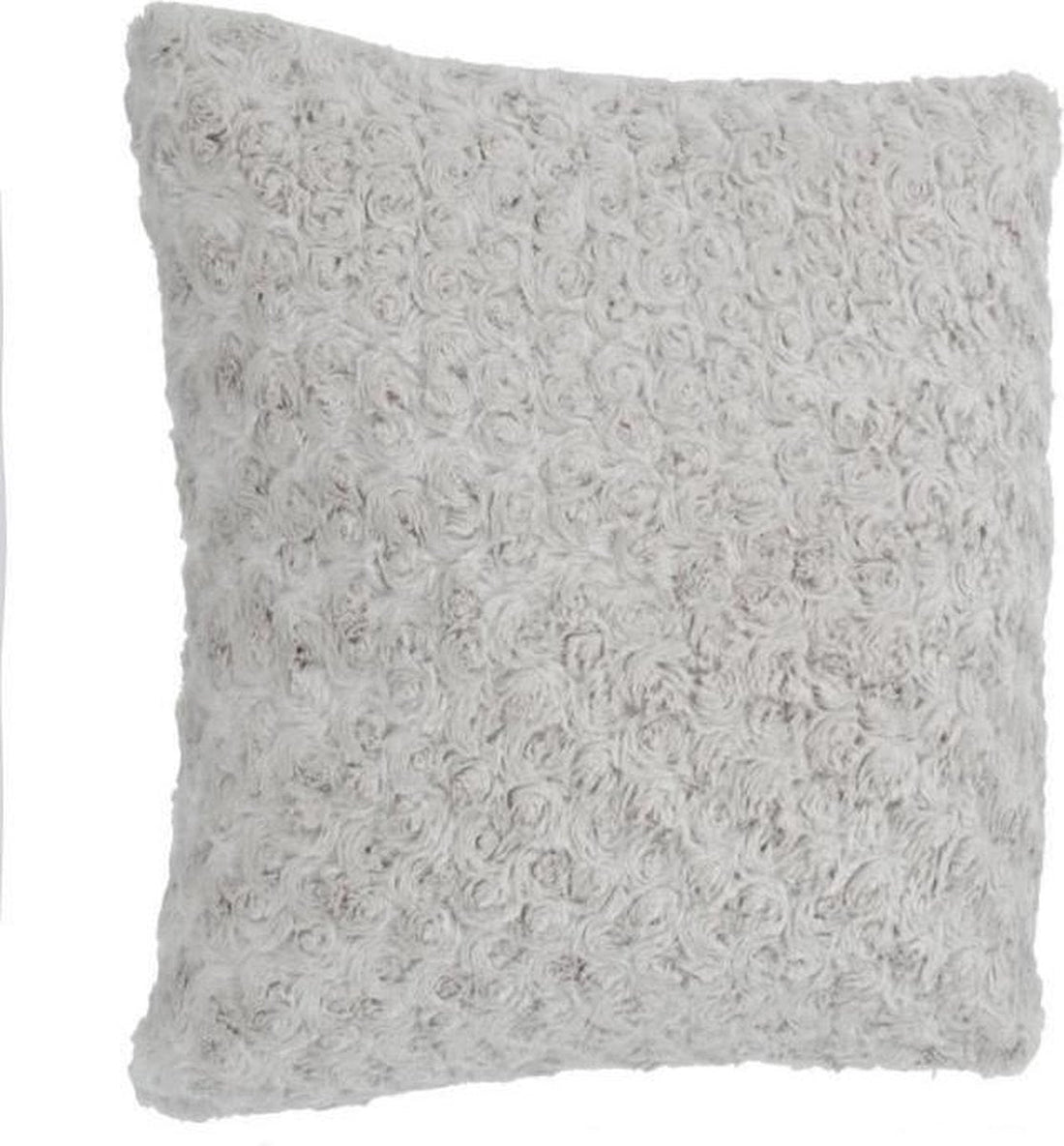 Decorative cushion Roos - Grey - faux fur - 45 x 45 cm