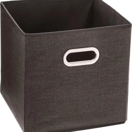 5Five Panier de rangement/panier de placard marron - lin - 29 litres - 31 x 31 x 31 cm - Boîte de rangement - Paniers pour étagères