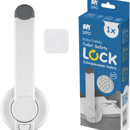 SIPO Bloc de Toilette avec Ruban Adhésif Puissant - Verrou de Sécurité Anti-Ouverture pour Enfants et Animaux - Installation Rapide sans Perçage