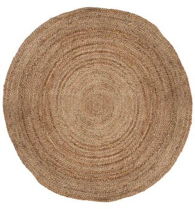 Tapis Rond Jute - Jute Naturelle Ø 120 cm - Tapis de Sol en Jute - Tapis