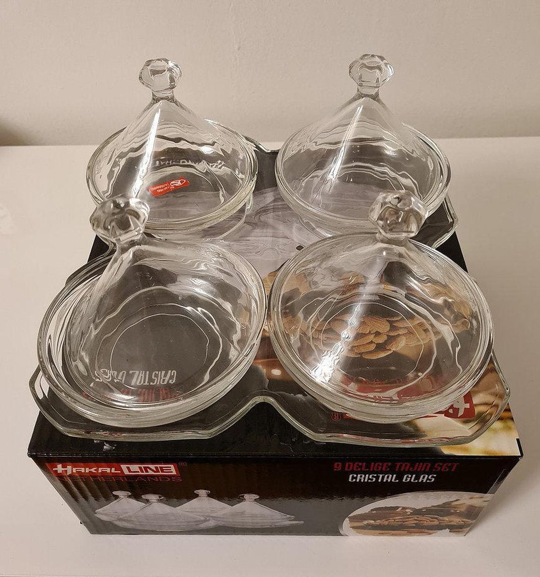9-PIECE TAJINE SET, Crystal Glass.