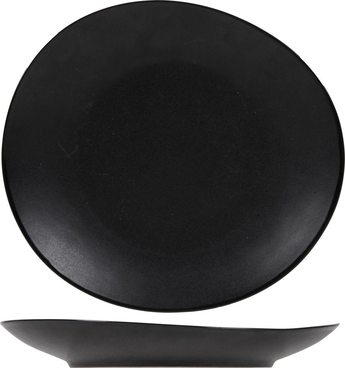 Cosy & Trendy Vongola Dessert Plate - 22.2 cm x 20.3 cm - Black - Set of 6