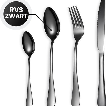 Service de couverts 24 pièces en acier inoxydable - 6 personnes