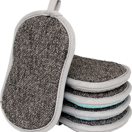 Éponge en microfibre 5Five 5 pièces - Avec côté récurant et côté doux