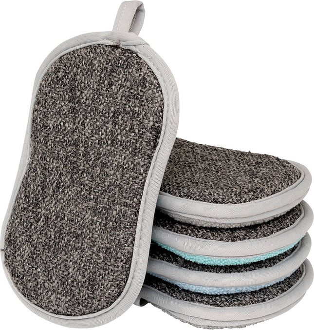 Éponge en microfibre 5Five 5 pièces - Avec côté récurant et côté doux