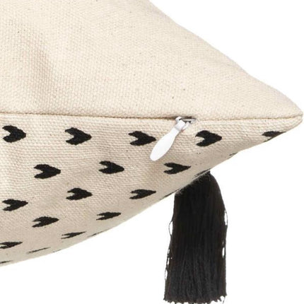 Housse de coussin visage blanc et noir 40 x 40 cm