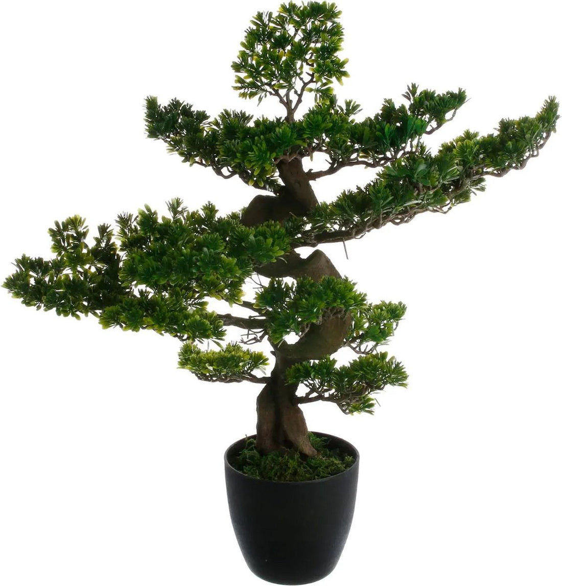 Atmosphera bonsai tree - in ceramic pot - 80 cm - artificial plant - green - fake plants