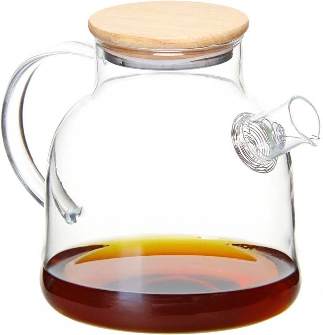 Vivalto Design Teapot - 1200 ml - borosilicate glass - transparent - bamboo lid/handle - teapot