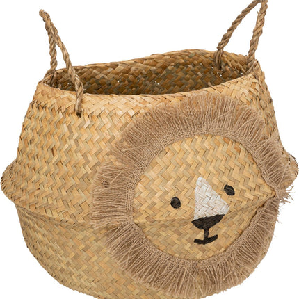 Atmosphera Kids Panier de Rangement - Lion - D35 - Sac de Rangement - Rotin