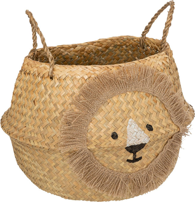 Atmosphera Kids Panier de Rangement - Lion - D35 - Sac de Rangement - Rotin