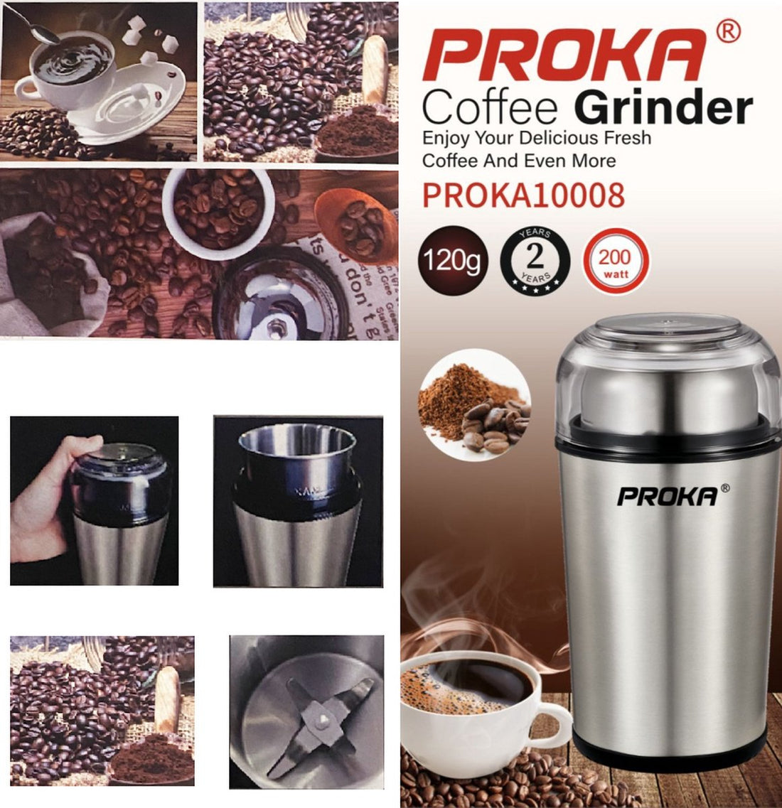 Elektrische koffie molen - Grinder rvs 120 g | Multifunctionle Bonenmalers | Kruidenmolen
