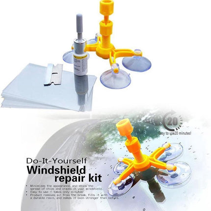 Reparatieset voorruit - Autoruit sterretje reparatie Set - Ruitreparatie tools - Sterretje reparatie - Ruit schuur reparatie - Glas reparatie lijm