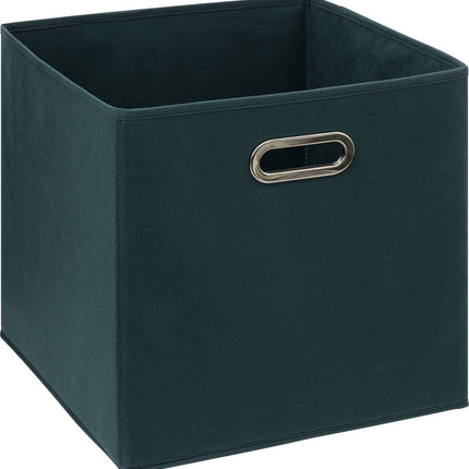 5Five Panier de rangement/panier de placard - Vert émeraude - 31 x 31 x 31 cm - 29 litres - Paniers de rangement - Tissu avec fond renforcé - Pliable