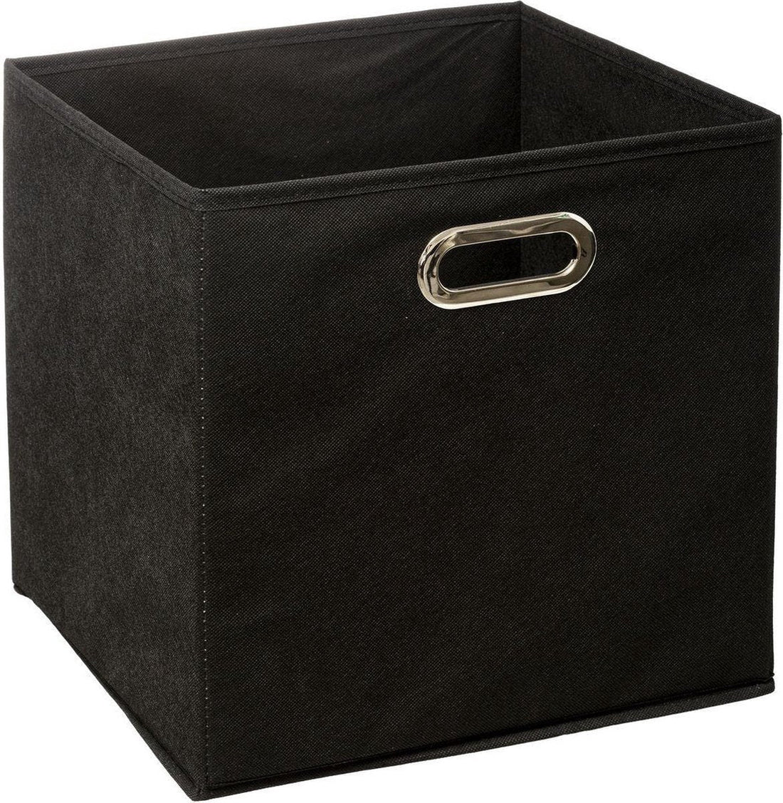 5Five Aufbewahrungskorb / Schrankkorb schwarz - Leinen - 29 Liter - 31 x 31 x 31 cm - Aufbewahrungsbox - Regalkörbe