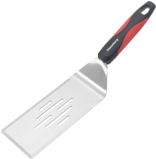Spatule de barbecue Klausberg KB-7897 - Spatule en acier inoxydable de 36 cm avec manche en plastique pour barbecue - Convient à tous les barbecues - y compris Kamado / Weber