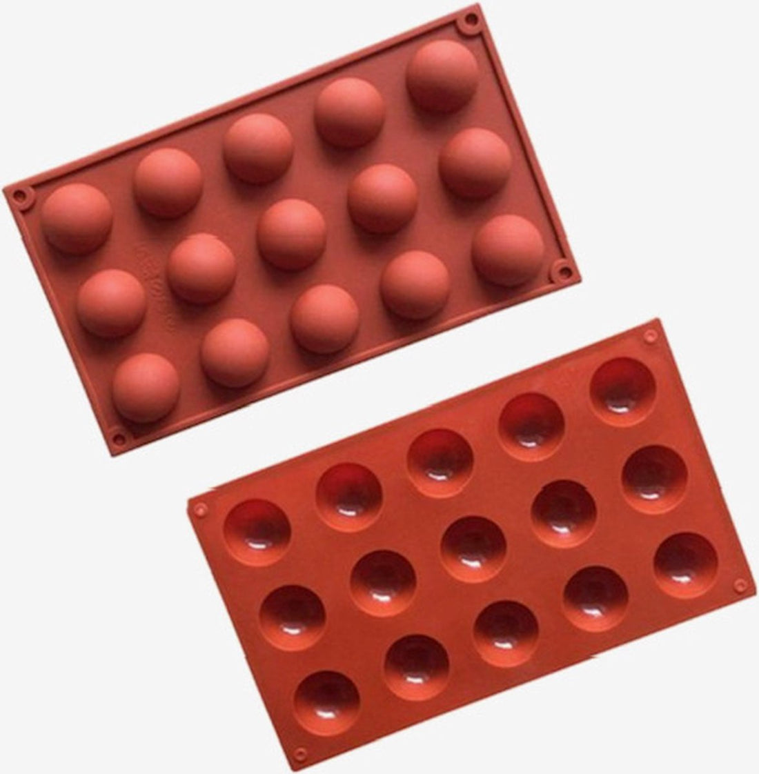 Silikon-Backformen Halbkugeln Kuchenform - Runde Formen Schokolade - 15 Mulden - Durchmesser 5 cm