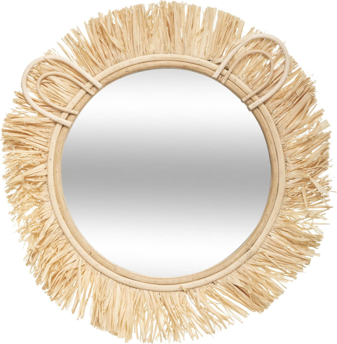 Atmosphera Kids Raffia lion mirror for the nursery - Rattan - D38cm