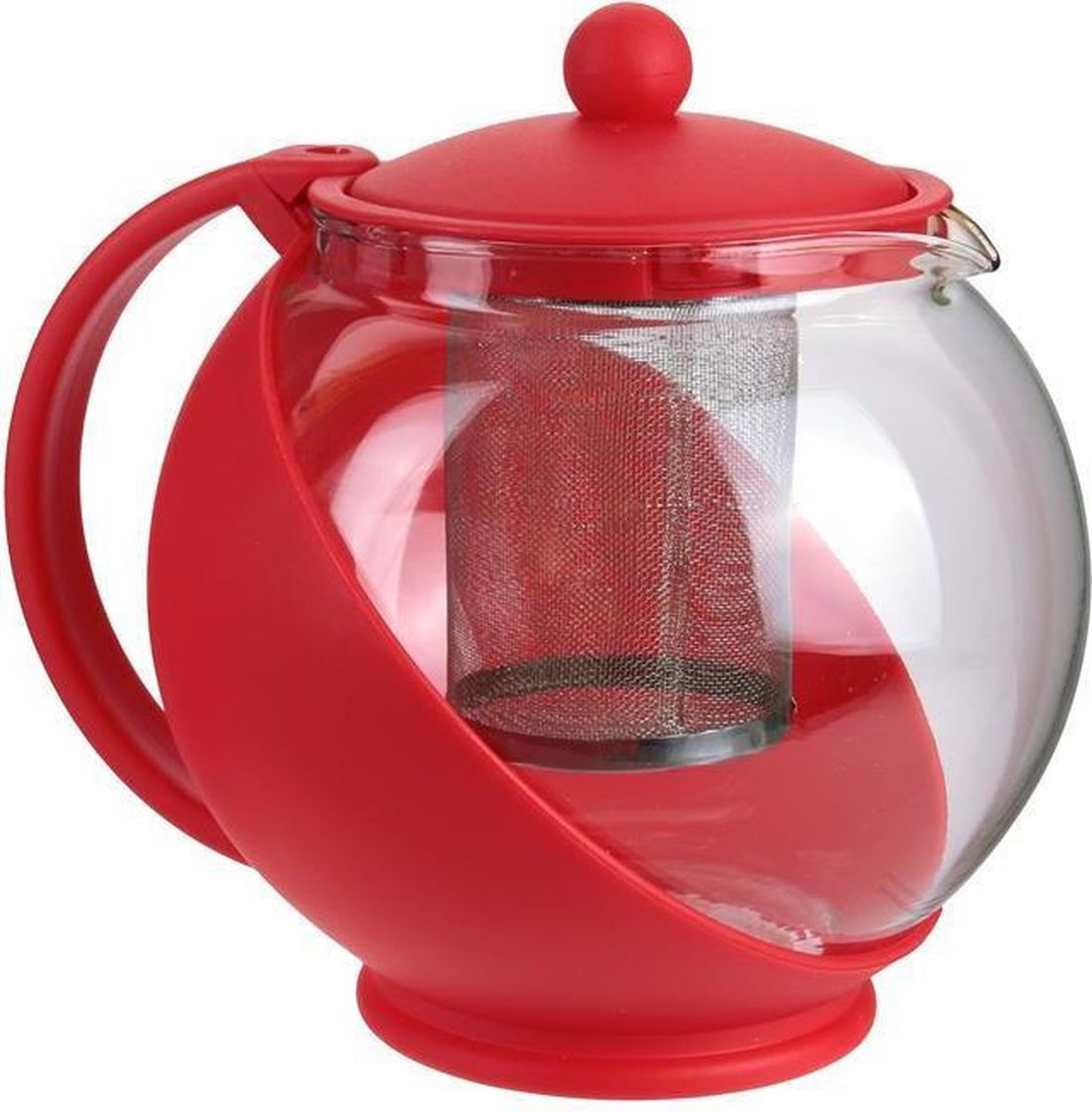 SAVEUR ET DEGUSTATION - Theepot met filter - Theepot glas - Theekan met RVS Filter - 1.L - Rood