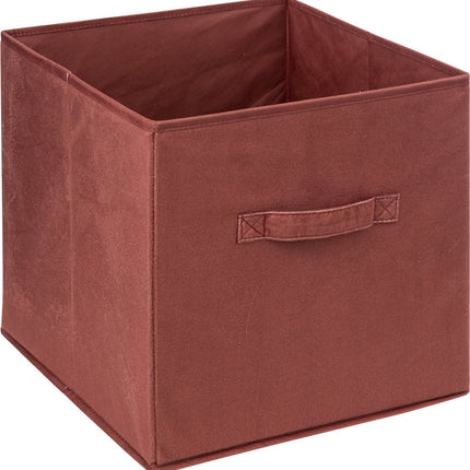 5Five Panier de rangement / panier de placard - Rouge bordeaux - 31 x 31 x 31 cm - 29 litres - Paniers de rangement - Tissu avec fond renforcé - Pliable