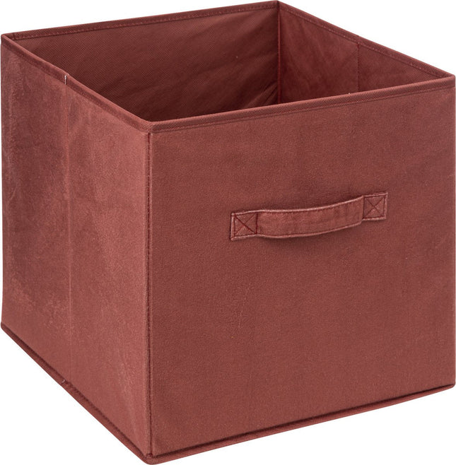 5Five Panier de rangement / panier de placard - Rouge bordeaux - 31 x 31 x 31 cm - 29 litres - Paniers de rangement - Tissu avec fond renforcé - Pliable