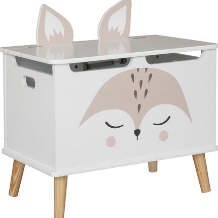 Atmosphera Kids Caisse de jouets Renard enfant - Rangement - Bois - Chambre d'enfant
