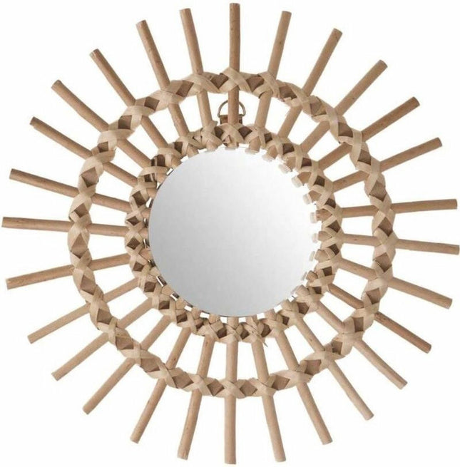 Miroir Soleil - Rotin - D30 cm - Beige - Atmosphera créateur d'intérieur