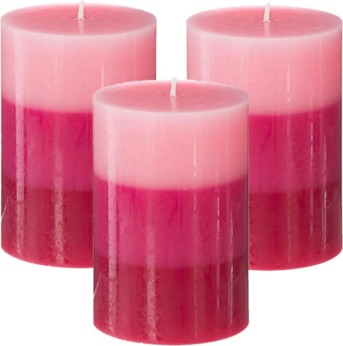 Atmosphera Duftkerze Nina - 3 Stück - Himbeere - 45 Brennstunden - 7 x 10 cm