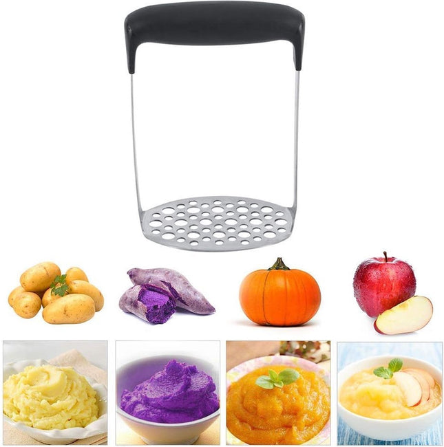 Presse-purée, écrase-pommes de terre en acier inoxydable, presse-agrumes, presse à fruits, aliments pour bébés, grilles de 6 mm et 9 mm