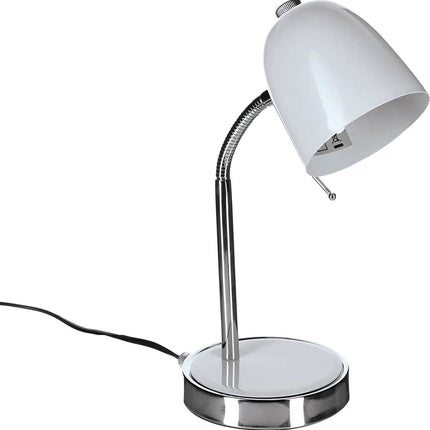Atmosphera Lampe à poser/Lampe de bureau Design Light - métal - blanc/argenté - H35 cm - Lampe de lecture