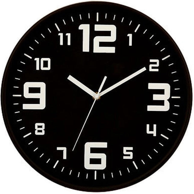 Atmosphera Elian Klok - zwart / wit - 30 cm - wandklok modern