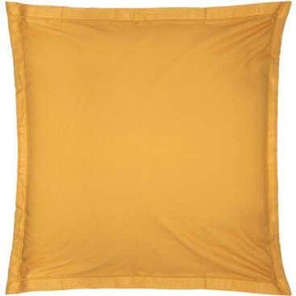 Housse de coussin - Housse de coussin décoratif - Housse d'oreiller - Atmosphera Créateur d'intérieur - 100% coton - Jaune ocre - Carrés 63x63cm