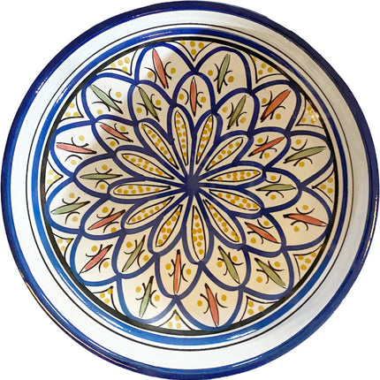 Plat rond en faïence marocaine Ø26