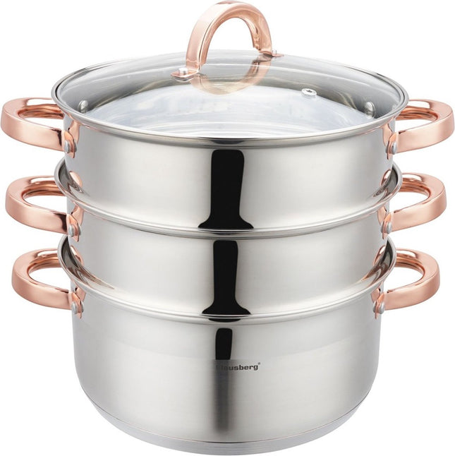 Klausberg 7735 - autocuiseur - 4 pièces - 24 cm - 5 litres - acier inoxydable - tous feux