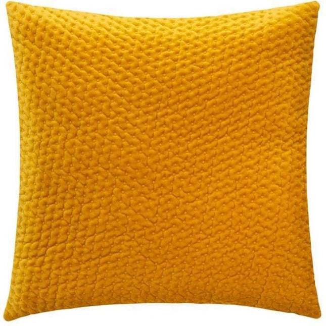 Sierkussen velvet vierkant geel 40 x 40 cm