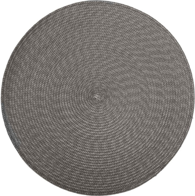 Secret de Gourmet set de table rond - gris - plastique tressé - Dia 38 cm - Dessous de plat