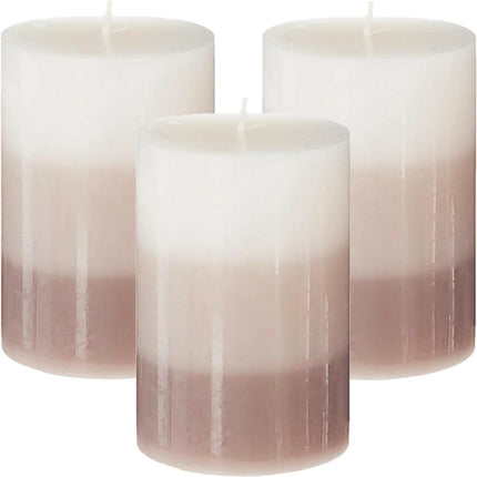 Atmosphera Bougie parfumée Nina - Lot de 3 - Vanille - 45 heures de combustion - 7 x 10 cm