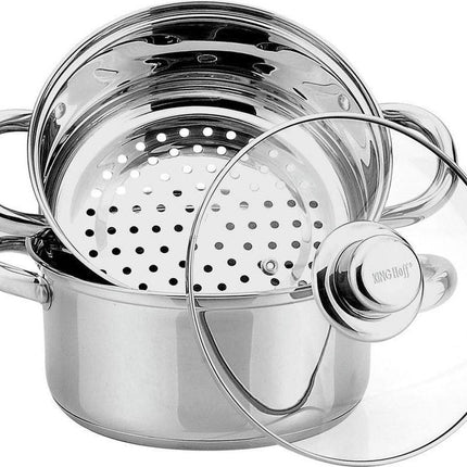 Kinghoff 3318 cuiseur vapeur - Ø24 cm - acier inoxydable - tous feux