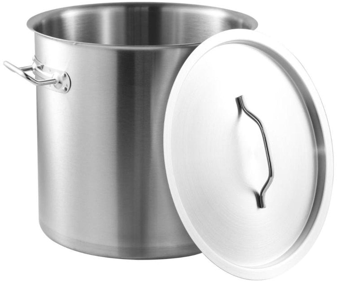 KINGHoff Cooking Pot 25 Liters - Stainless Steel Handle - Ø32 cm - Suitable for Induction - Includes Lid - Professional Soup Pot for Large Quantities - 25L