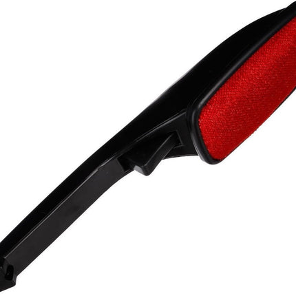 2x Brosses à vêtements/brosses anti-peluches noir/rouge 25 cm avec tête rotative - Brosse à vêtements