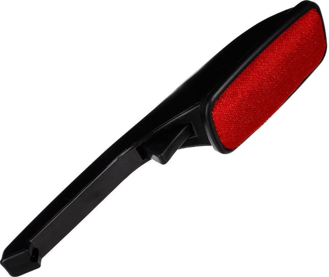 Brosse à vêtements/anti-peluches noir/rouge 25 cm avec tête rotative - Brosse à vêtements