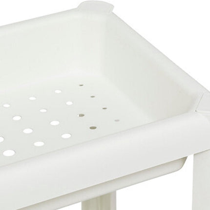 5Five étagère de rangement salle de bain - plastique - blanc - 37 x 22 x 100 cm - organisateur à 4 niveaux - étagère salle de bain