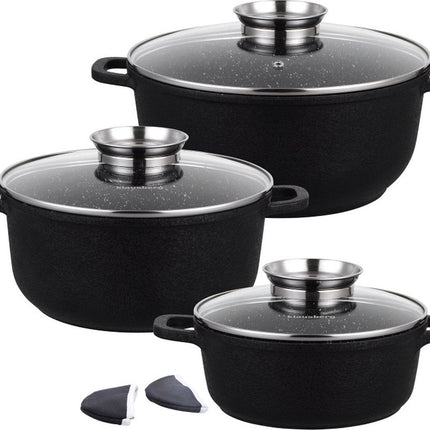 Batterie de cuisine Klausberg 7359 - 8 pièces - Aluminium forgé - Toutes sources de chaleur