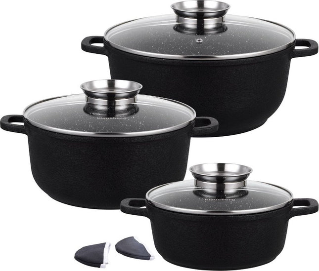 Klausberg 7359 pannenset - 8 delig - Gesmeed Aluminium - Alle warmtebronnen