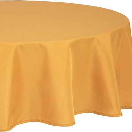Atmosphera Nappe de table ronde - jaune ocre - diamètre 180 cm - Nappes de table de salle à manger - polyester